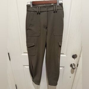 Express Super High Waisted Cargo Pant in Olive